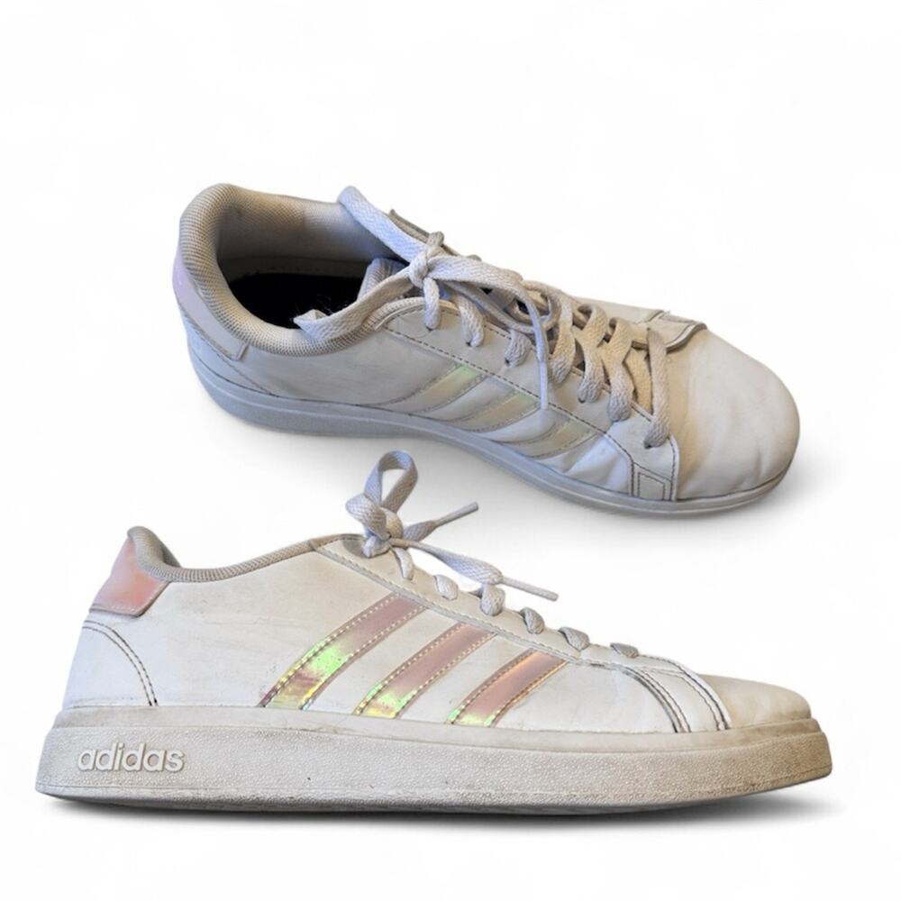 Adidas White Leather Grand Court 2 Sneakers Running Shoes Women’s 7 Athletic